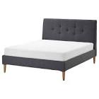 IDANAS Upholstered bed frame, Gunnared dark grayQueen Ikea