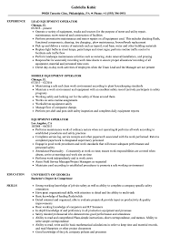 Heavy Equipment Operator Resume Agriculture Environment