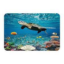 sea turtle bath mat ocean bath rugs