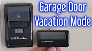 garage door vacation mode instructions