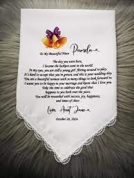 wedding wishes handkerchief gift for