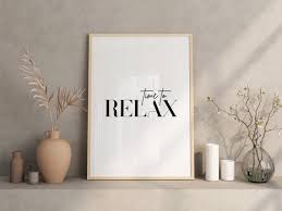 Time To Relax Word Wall Art Master