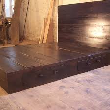 Wooden Platform Bed In King Size With
