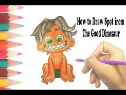 Disney the good dinosaur pvc figures spot arlo bubbha. How To Draw Spot From The Good Dinosaur Youtube