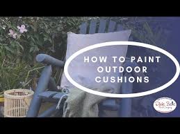 Easily Paint Old Fabric Patio Cushions