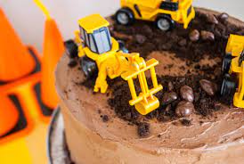 Easy Construction Birthday Cake Merriment Design gambar png