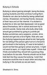 Bullying essay