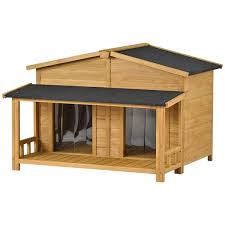 Foobrues Large Wooden Dog House Outdoor