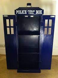 wooden tardis dvd cabinet with free dr