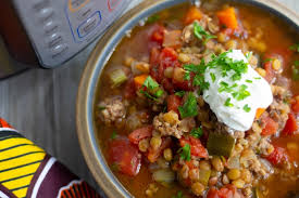 pressure cooker lentil soup with