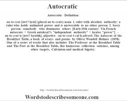 autocratic definition autocratic