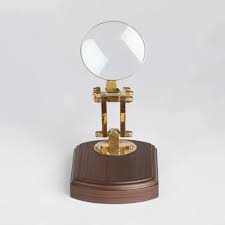 Vintage Brass Folding Magnifier Glass