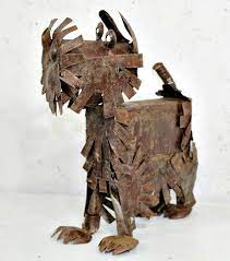 Metal Dog Sculpture Sammie Scottie