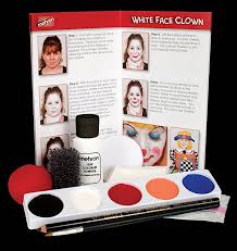 cream makeup kit clown character
