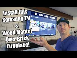 Wall Mount Tv Over A Brick Fireplace