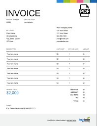 View Free Invoice Template Pdf Format Pictures