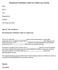 employment verification letter for a