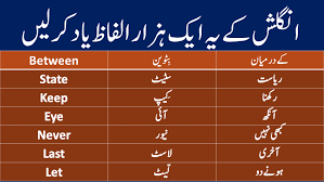 urdu to english voary words