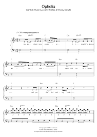 It can be like no time without the need of men and women speaking about it. The Lumineers Ophelia Sheet Music Download Printable Pdf Pop Music Score For Piano Vocal Guitar Right Hand Melody 164754