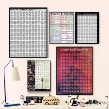 Guitar Chord Chart Hd Style Poster And Print Canvas Art Painting Wall Pictures For Living Room Decoration Home Decor No Framed