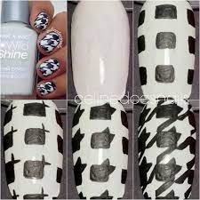 diy houndstooth nail art how to paint