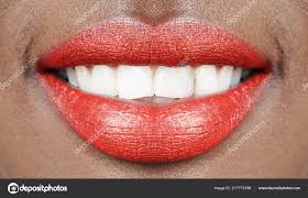 beautiful smile african woman mouth