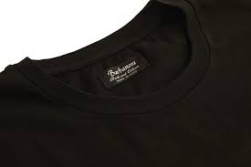 plain black raw cotton t shirt barbanera