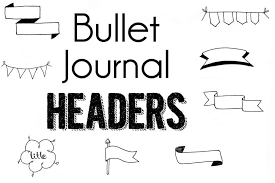 easy bullet journal headers banners