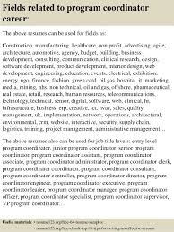 Program Coordinator Resume   Resume Cover Letter Example Click here to view this resume