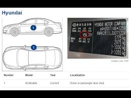 How To Find Color Code For Hyundai How