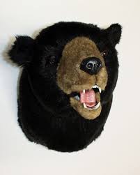 Plush Black Bear Head Stormy X Large
