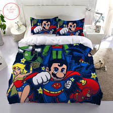 super mario all superman bedding set