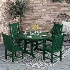 Round Hdpe Plastic Outdoor Dining Table