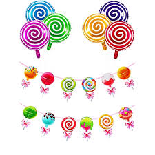 Shop for candy mints, baby bottle candy favors, it's a boy bubblegum cigars, and more. Buy 2 Pieces Lollipop Banner Candyland Banner Rainbow Candy Banner With 6 Pieces Sweet Candy Balloons Candy Theme Birthday Party Baby Shower Decorations For Girls Kids Home Classroom Bedroom Online In India B07yww98jw