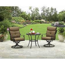 Patio furniture materials have come a long way in recent years, making it easy to create a true living room outside. Better Homes And Gardens Bailey Ridge 3 Piece Outdoor Bistro Set Walmart Com Walmart Com