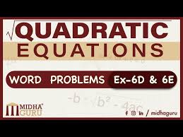 Word Problems On Quadratic Equations