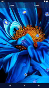 blue flowers live wallpaper apk