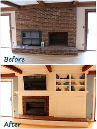 Facade To Cover An Old Brick Fireplace