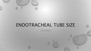 Endotracheal Tube For Children