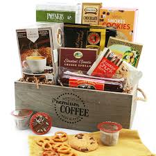 gourmet coffee snacks gift basket