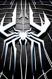 spiderman logo with black background