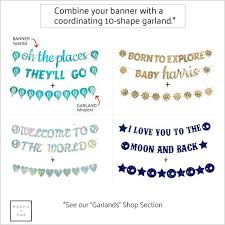 Engagement Party Banner Cursive Map Theme Star Chart Constellation Travel Theme Party Congratulations Diamond Ring Shape Customized