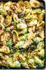 cheesy fried brussels sprouts