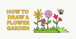 How To Draw A Flower Garden Really