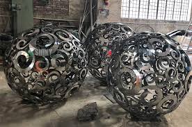 Garden Art Metal Ball Art Steel