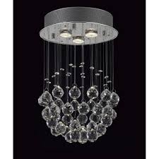 Shop Modern Crystal Ball Chandelier Raindrop 3 Light Lighting Fixture Overstock 11722921