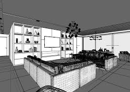 vray next sketchup living room 3d model