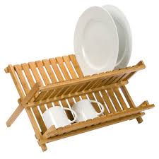 Folding Bamboo Dish Rack The