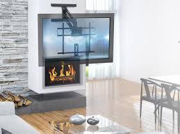That being said if you are set on mounting over a fireplace be sure to use a tilting. Monoprice Above Fireplace Pull Down Full Motion Articulating Tv Wall Mount Bracket For Tvs 55in To 100in Max Weight 143 Lbs Vesa Patterns Up To 800x600 Rotating Height Adjustable Monoprice Com