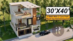 30x40 duplex house design 1200 sqft
